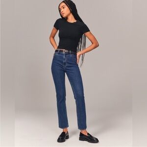 Abercrombie and Fitch Ultra High Rise Ankle Straight Jean